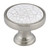 Richelieu BP4418195304: 1-1/4" Cherbourg Ceramic Cabinet Knob - Brushed Nickel/White Crackle
