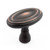 Richelieu BP74043BORB: 43mm Boucherville Cabinet Knob - Brushed Oil Rubbed Bronze