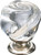 Richelieu 903019511: 1-3/16" Murano Glass Swirl Cabinet Knob - Brushed Nickel/Clear