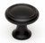 Alno A1150-MB: 1" Traditional Round Cabinet Knob - Matte Black