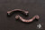 RKI CP-804-DC: 3-1/2" cc Ornate Curved Drop Cabinet Pull - Distressed Copper