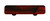 Aquila HK2053-PA: 3" cc Swirl Rectangle Cabinet Pull w/Aluminum Post - Black/Brick Red