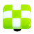 Aquila HK7003-KA: 1-1/2" Lil Squares Square Cabinet Knob w/Aluminum Post - Spring Green/White