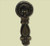 Handcrafted Hardware HTP1018: 2-1/2" Teardrop Engraved Pull - Unlacquered Antique Brass