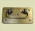 Handcrafted Hardware HBA4018: 5-1/8" Bail Pull w/Rectangular Backplate - Unlacquered Antique Brass