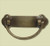 Handcrafted Hardware HBA7014: 4-3/8" Bail Pull w/Horizontal Backplate  - Unlacquered Antique Brass