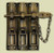 Handcrafted Hardware HLA7014: 3-1/2" 3 Piece Latch w/Chain Lock - Unlacquered Antique Brass Handcrafted Hardware HLA7014: 3-1/2" 3 Piece Latch w/Chain Lock - Unlacquered Antique Brass