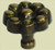 Handcrafted Hardware HKN6018: 1-3/8" Round Brass Floral Knob  - Unlacquered Antique Brass