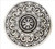 Edgar Berebi 7156ms: 1-1/2 York Cabinet Knob - Swarovski Crystal/Matte Sterling Silver