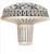 Edgar Berebi 7722/16: 1-5/8 Hampton Cabinet Knob - Swarovski Crystal/Burnished Silver Plate
