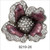 Edgar Berebi 8219/26: 2-3/16 Chartres Cabinet Knob - Swarovski Crystal/Burnished Silver Plate