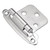 Hickory P244-CLX: Surface Mount/Flush Self-Closing Cabinet Hinge (pair) - Chromolux