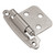 Hickory P244-SN: Surface Mount/Flush Self-Closing Cabinet Hinge (pair) - Satin Nickel