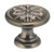 Omnia 7105/40.15A: 1-9/16" Ornate Round Cabinet Knob - Pewter