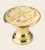 Omnia 7105/40.3: 1-9/16" Ornate Round Cabinet Knob - Polished Brass