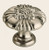 Omnia 7417/35.15A: 1-3/8" Ornate Round Cabinet Knob - Pewter