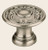 Omnia 7420/28.15A: 1-1/8" Ornate Round Cabinet Knob - Pewter