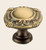 Omnia 7430/30.SB: 1-3/16" Ornate Round Cabinet Knob - Shaded Bronze