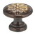 Omnia 7105/30.SB: 1-3/16" Ornate Round Cabinet Knob - Shaded Bronze
