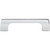 Top Knobs TK543PC: 3-3/4" cc Holland Rectangular Bar Cabinet Pull - Polished Chrome