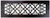 Acorn GR8BG-D: 16" x 5-1/2" Cast Iron Decorative Grille with Holes - Black