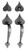Acorn RT6BI: 11" Heart Double Handle Entrance Lockset - Black Rough Iron Acorn RT6BI: 11" Heart Double Handle Entrance Lockset - Black Rough Iron