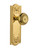 Nostalgic 701252: Meadows Backplate w/Meadows Knob Passage Door Set - Polished Brass