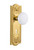 Nostalgic 701870: Meadows Backplate w/White Porcelain Knob Privacy Door Set - Polished Brass