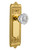 Nostalgic 701257: Egg & Dart Backplate w/Clear Crystal Glass Knob Privacy Door Set - Polished Brass