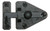 Acorn RL1BP: 2-13/16" Arrowhead Drop Bar Cabinet Latch - Black Rough Iron