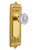Nostalgic 701258: Egg & Dart Backplate w/Clear Crystal Glass Knob Passage Door Set - Polished Brass