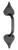 Acorn RP2BP: 9" Heart D-Handle Door Pull - Black Rough Iron
