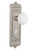 Nostalgic 701966: Egg & Dart Backplate w/White Porcelain Knob Single Dummy Door Set - Satin Nickel