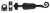 Acorn RLABP: 6" Gate/Shutter Scroll Surface Bolt - Black Rough Iron