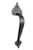 Acorn RPDBP: 11" Heart Door Pull - Black Rough Iron