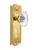 Nostalgic 702901: Meadows Backplate w/Oval Fluted Clear Glass Crystal Knob Single Dummy Door Set - Unlacquered Brass