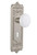 Nostalgic 701978: Egg & Dart Backplate w/White Porcelain Knob Privacy Door Set - Satin Nickel