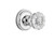 Nostalgic 701198: Classic Rosette w/Clear Glass Crystal Knob Passage Door Set - Bright Chrome