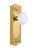 Nostalgic 701890: Meadows Backplate w/White Porcelain Knob Passage Door Set - Polished Brass