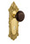Nostalgic 702951: Victorian Backplate w/Brown Porcelain Knob Single Dummy Door Set - Unlacquered Brass
