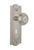 Nostalgic 701815: Meadows Backplate w/Meadows Knob Passage Door Set - Satin Nickel