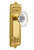 Nostalgic 702862: Egg & Dart Backplate w/Oval Fluted Clear Glass Crystal Knob Single Dummy Door Set - Unlacquered Brass