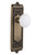 Nostalgic 701996: Egg & Dart Backplate w/White Porcelain Knob Passage Door Set - Antique Brass