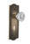 Nostalgic 701816: Meadows Backplate w/Clear Crystal Glass Knob Single Dummy Door Set - Antique Brass