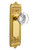 Nostalgic 702863: Egg & Dart Backplate w/Round Clear Glass Crystal Knob Single Dummy Door Set - Unlacquered Brass