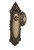 Nostalgic 702080: Victorian Backplate w/Victorian Knob Passage Door Set - Antique Brass