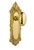 Nostalgic 704018: Victorian Backplate w/Homestead Knob Single Dummy Door Set - Polished Brass