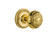 Nostalgic 702573: Mortise Rope Rosette with Egg and Dart Knob - Polished Brass