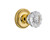 Nostalgic 701112: Rope Rosette w/Clear Crystal Glass Knob Privacy Door Set - Polished Brass