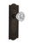 Nostalgic 704305: Meadows Backplate w/Clear Crystal Glass Knob Privacy Door Set - Oil-Rubbed Bronze